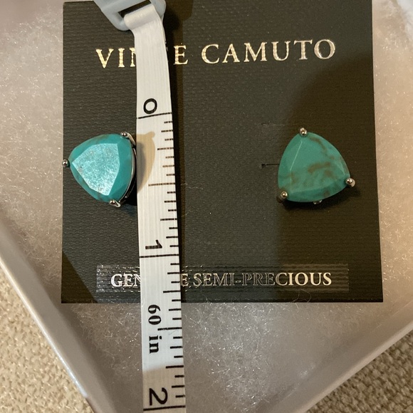 NEW Vince Camuto precisely cut turquoise earrings! These are gorgeous! - Picture 3 of 5